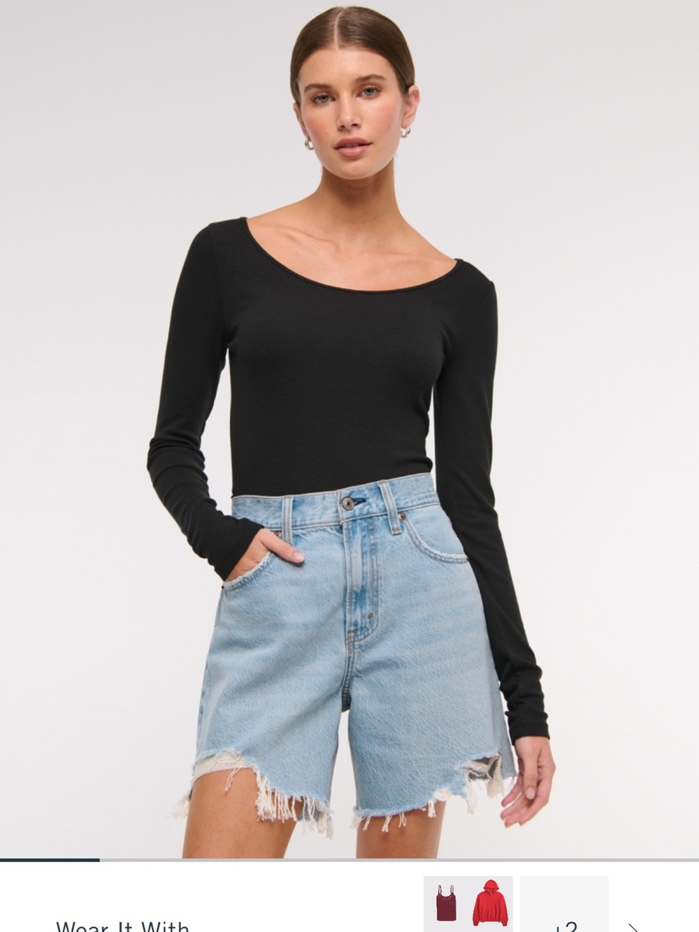 Curve love- distressed shorts